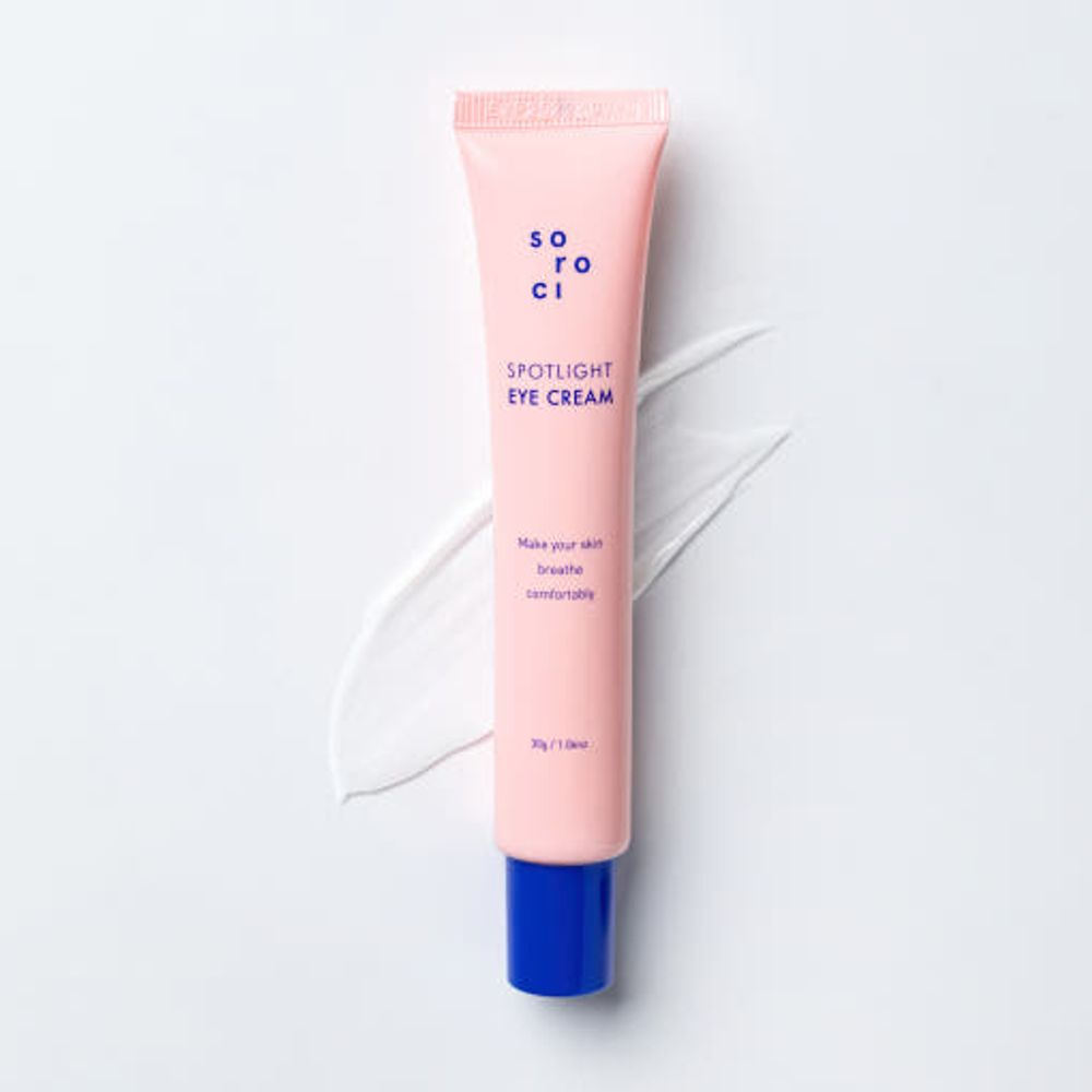 SOROCI Fucoidan Spot Light Eye Cream 30ml – Peptides & Adenosine, Wrinkle Care & Firming for Eyes, Frown Lines, Smile Lines – Lightweight Anti-Aging Hydration _ Made in KOREA